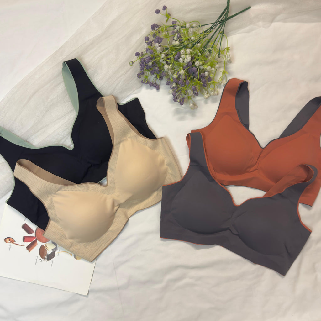Soft Seamless Back Hooks Bra