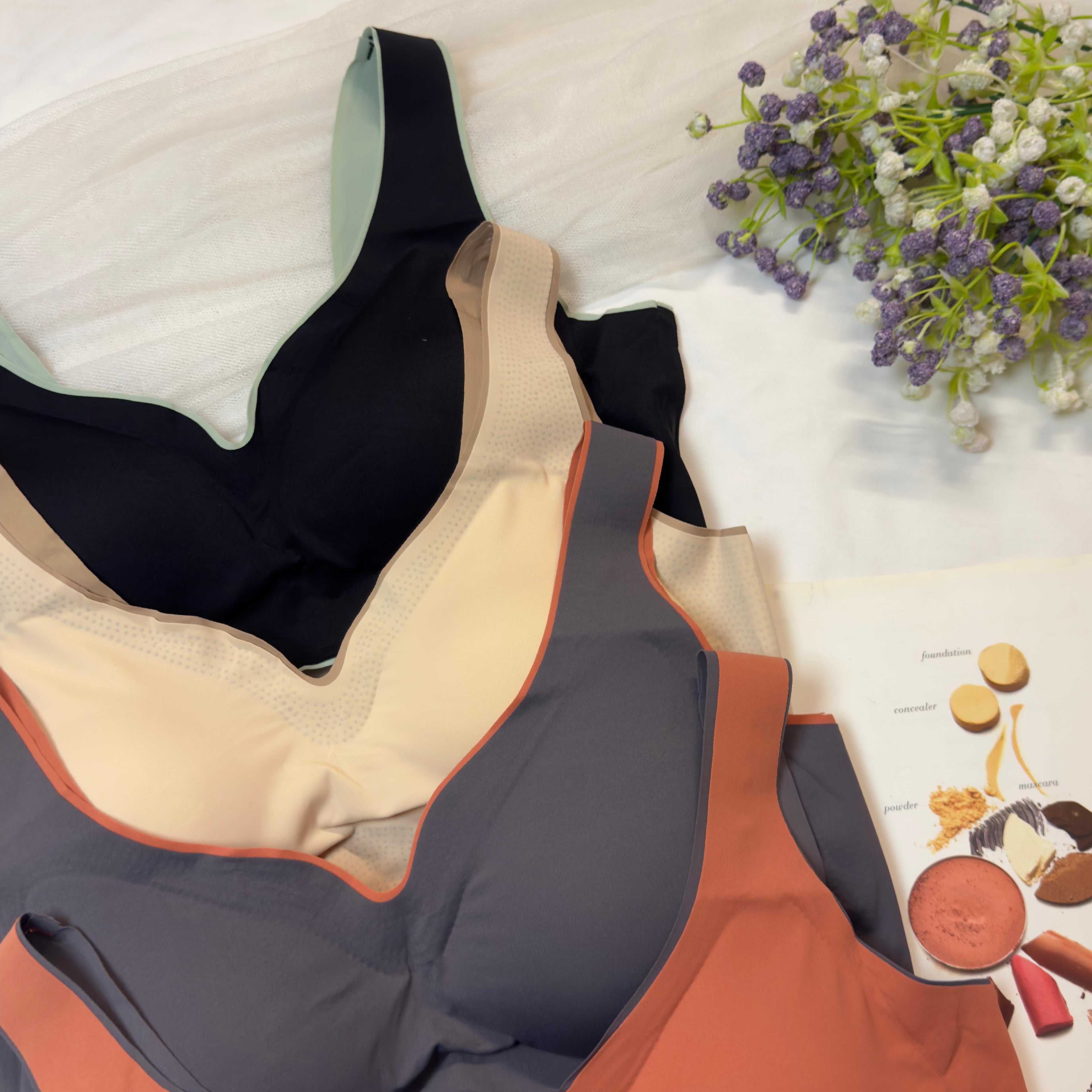 Soft Seamless Back Hooks Bra