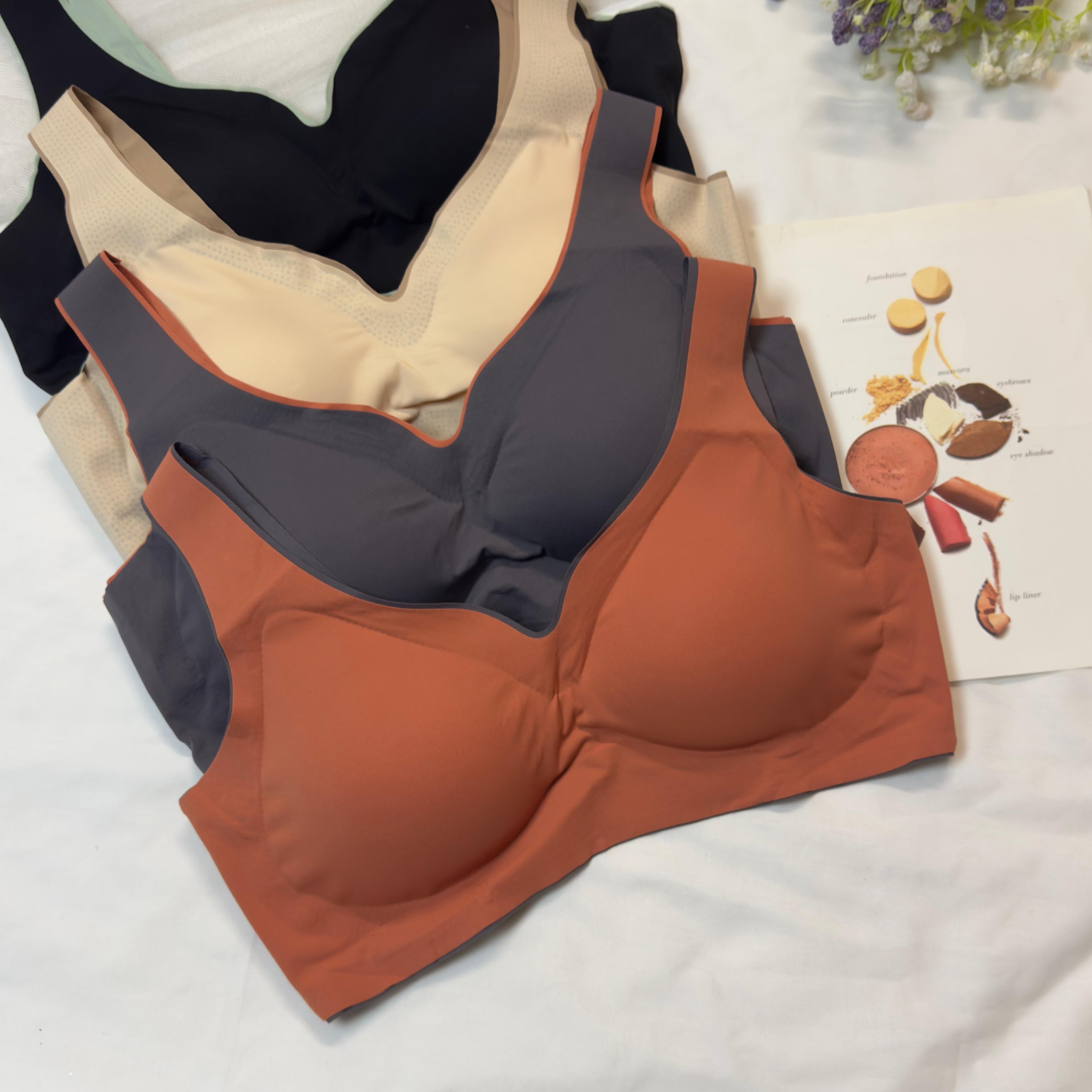 Soft Seamless Back Hooks Bra