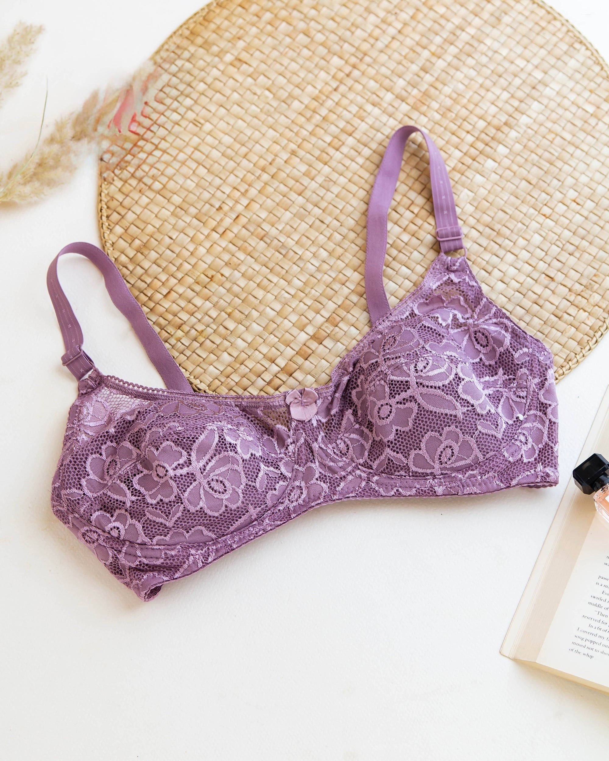 Flower Net Semi Padded Bra(Daily Wear)