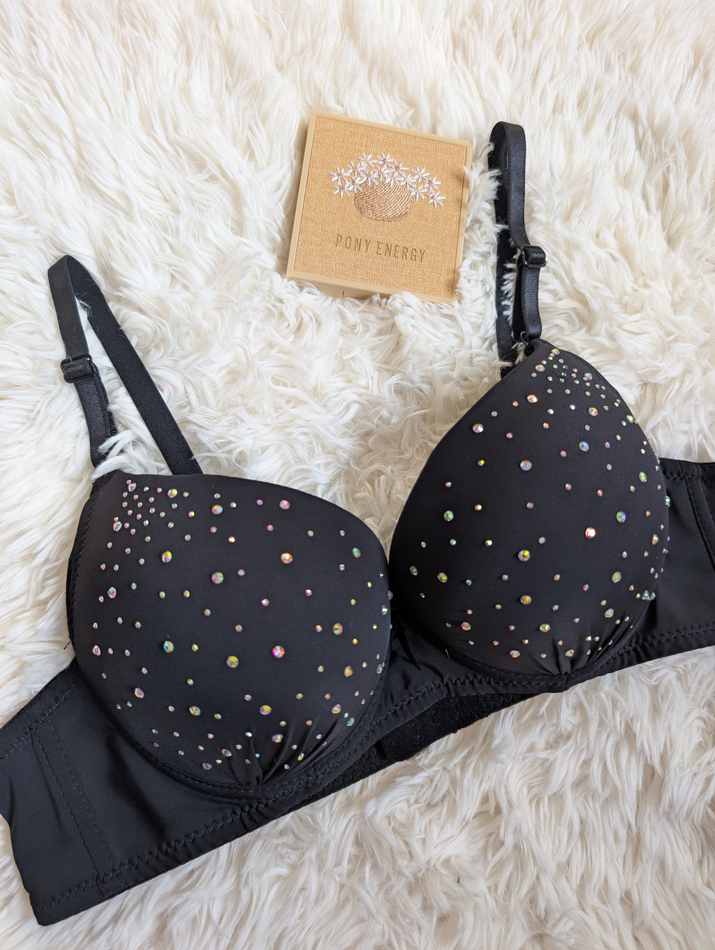 Glitz & Glam Rhinestone Studded Push-Up Bra