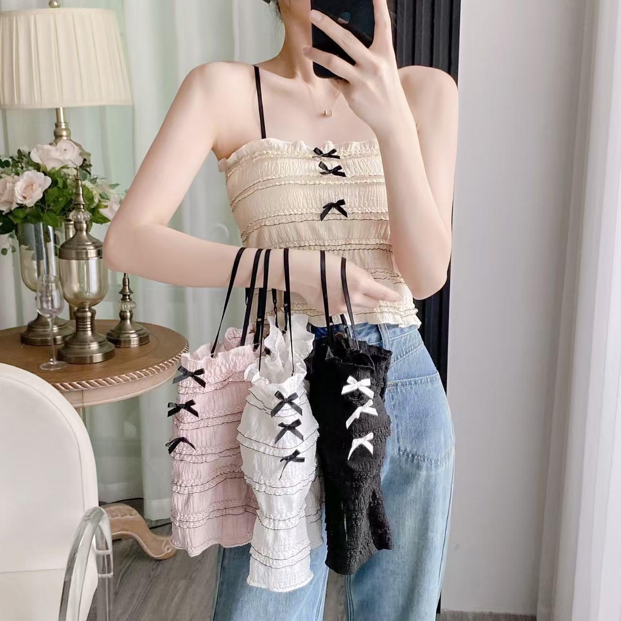 Beautiful Thin Straps Lacy Tank Top