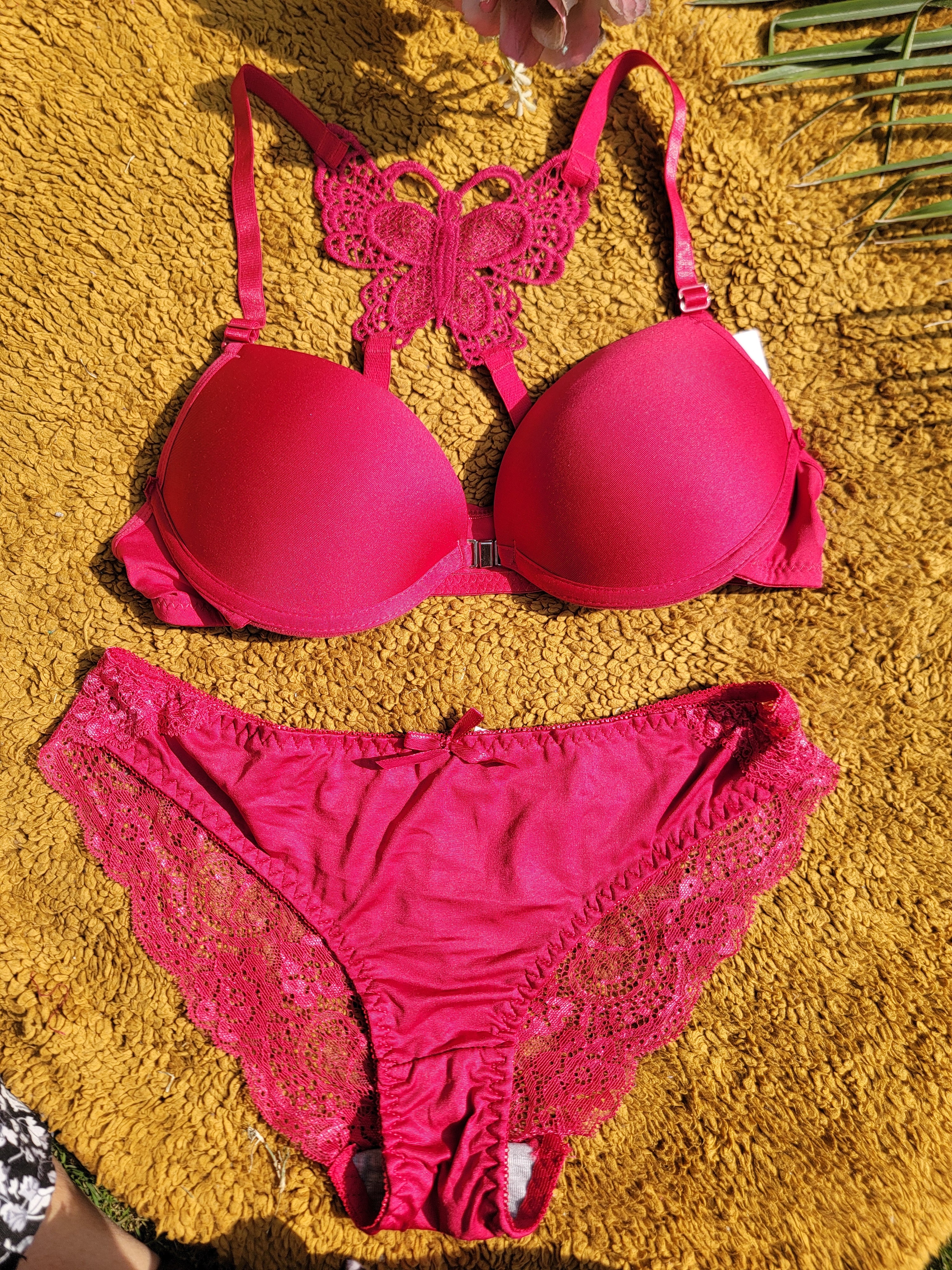 Butterfly Front Open Bra Set