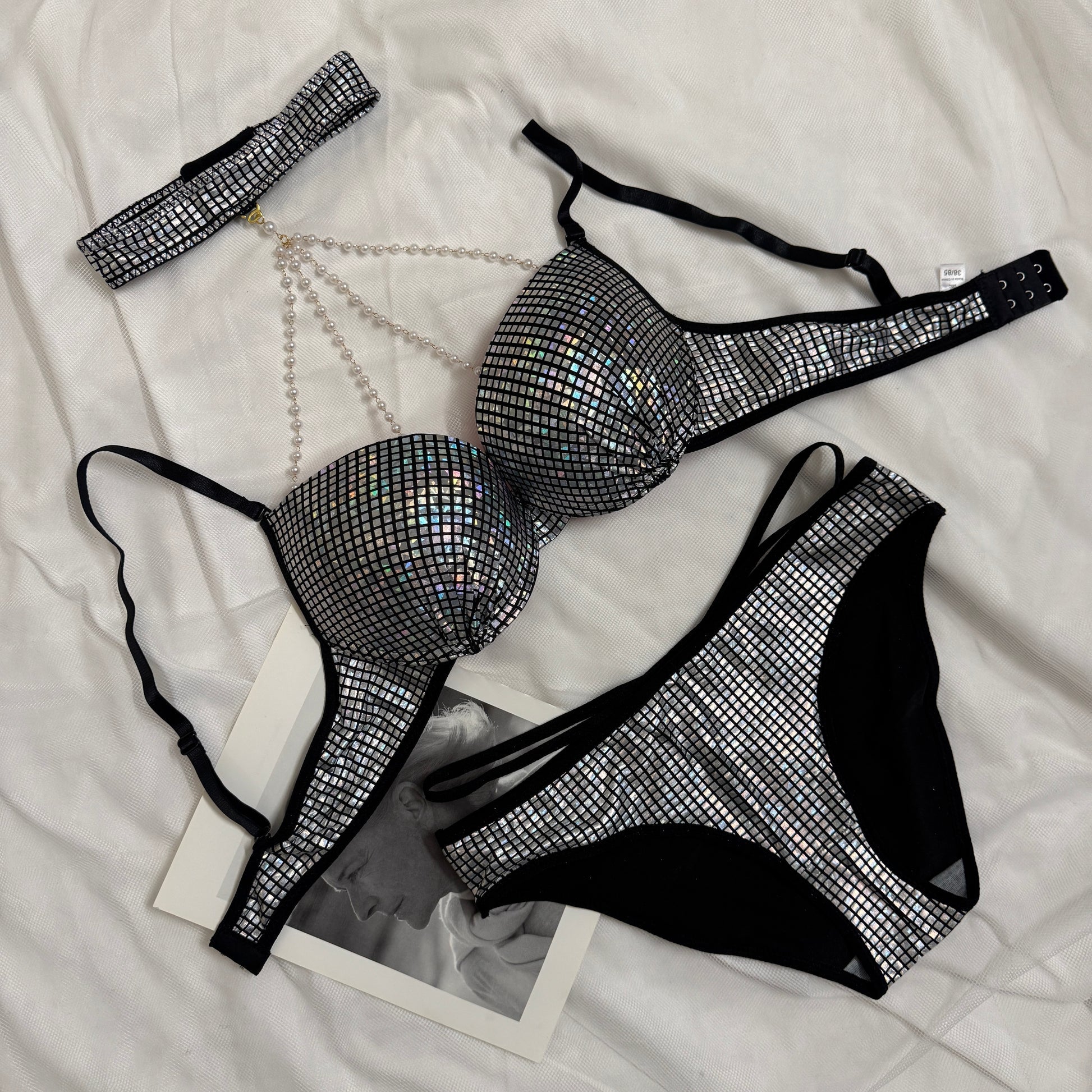 Disco Beads Bra Set