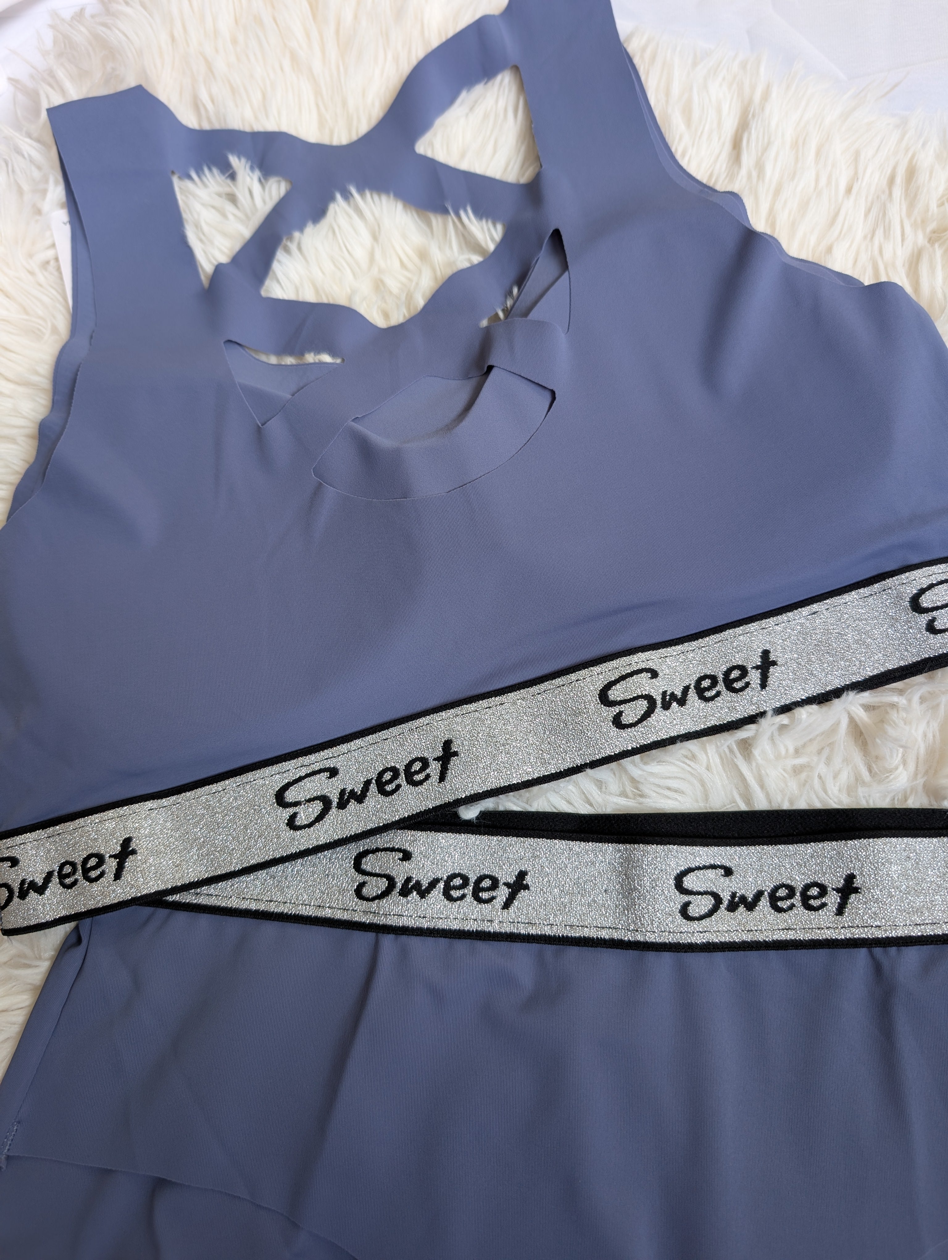 Sweet" Seamless Criss-Cross Bralette & Brief Set – Dusty Blue