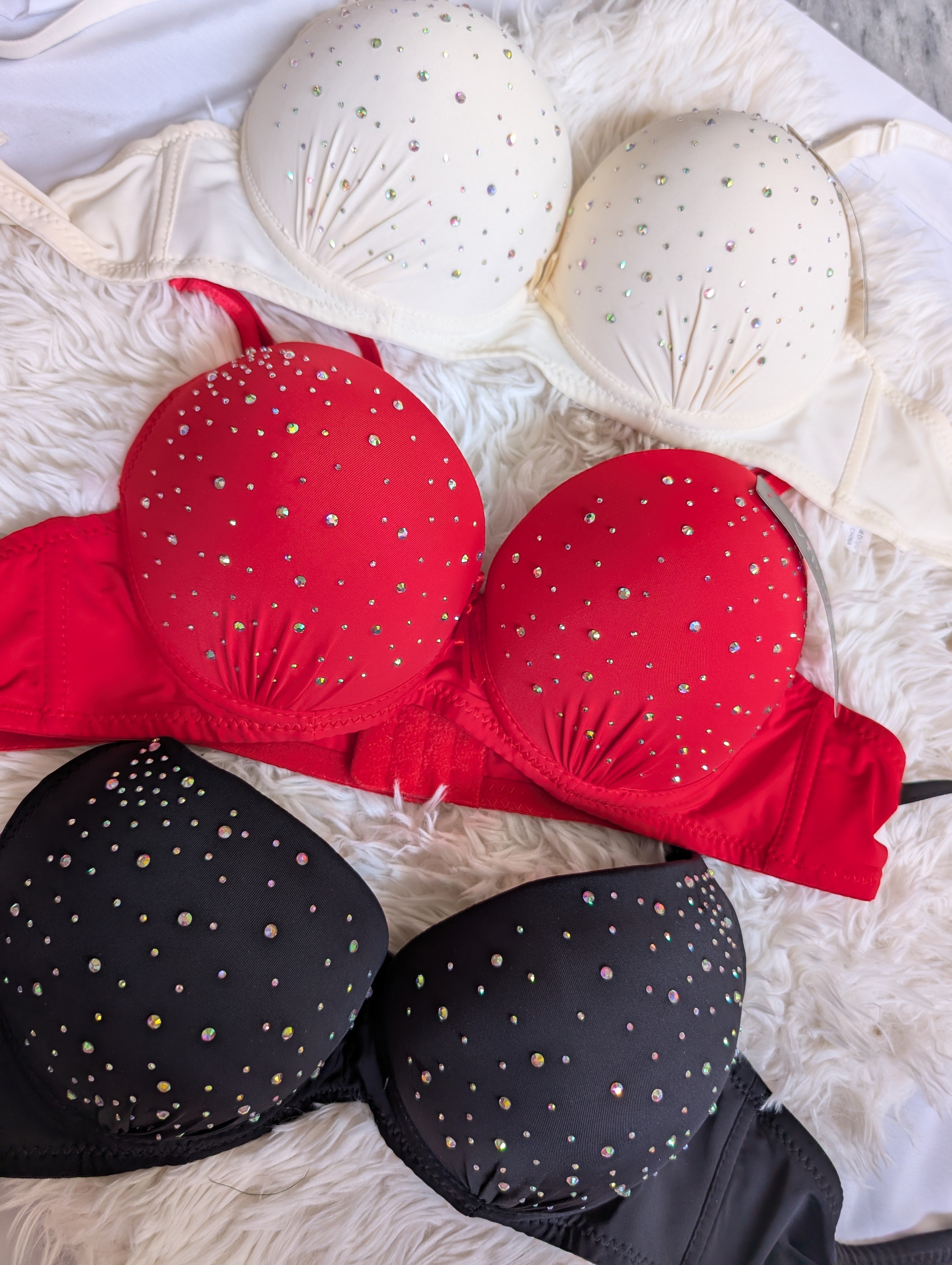 Glitz & Glam Rhinestone Studded Push-Up Bra