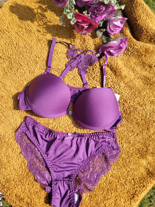 Butterfly Front Open Bra Set