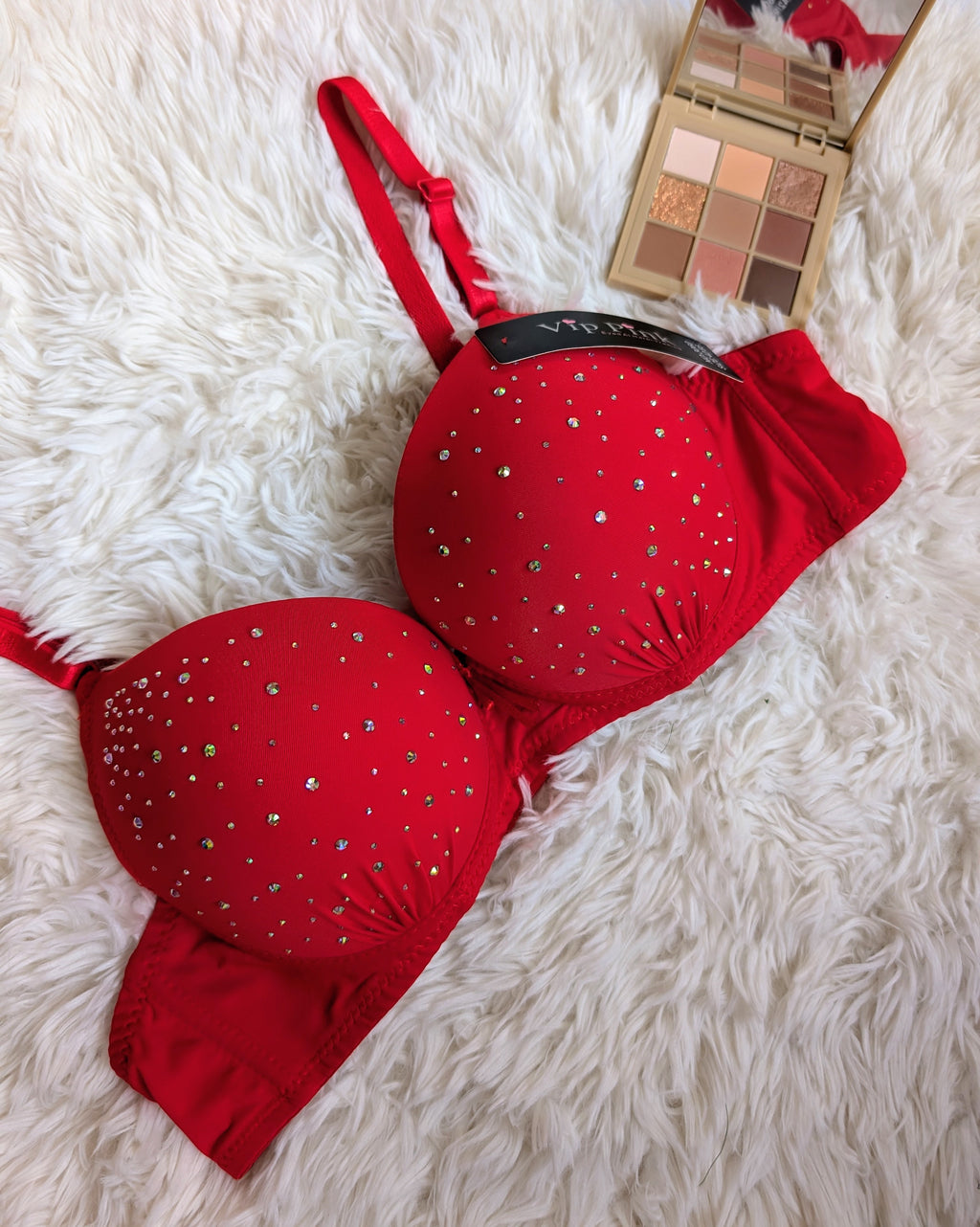 Glitz & Glam Rhinestone Studded Push-Up Bra