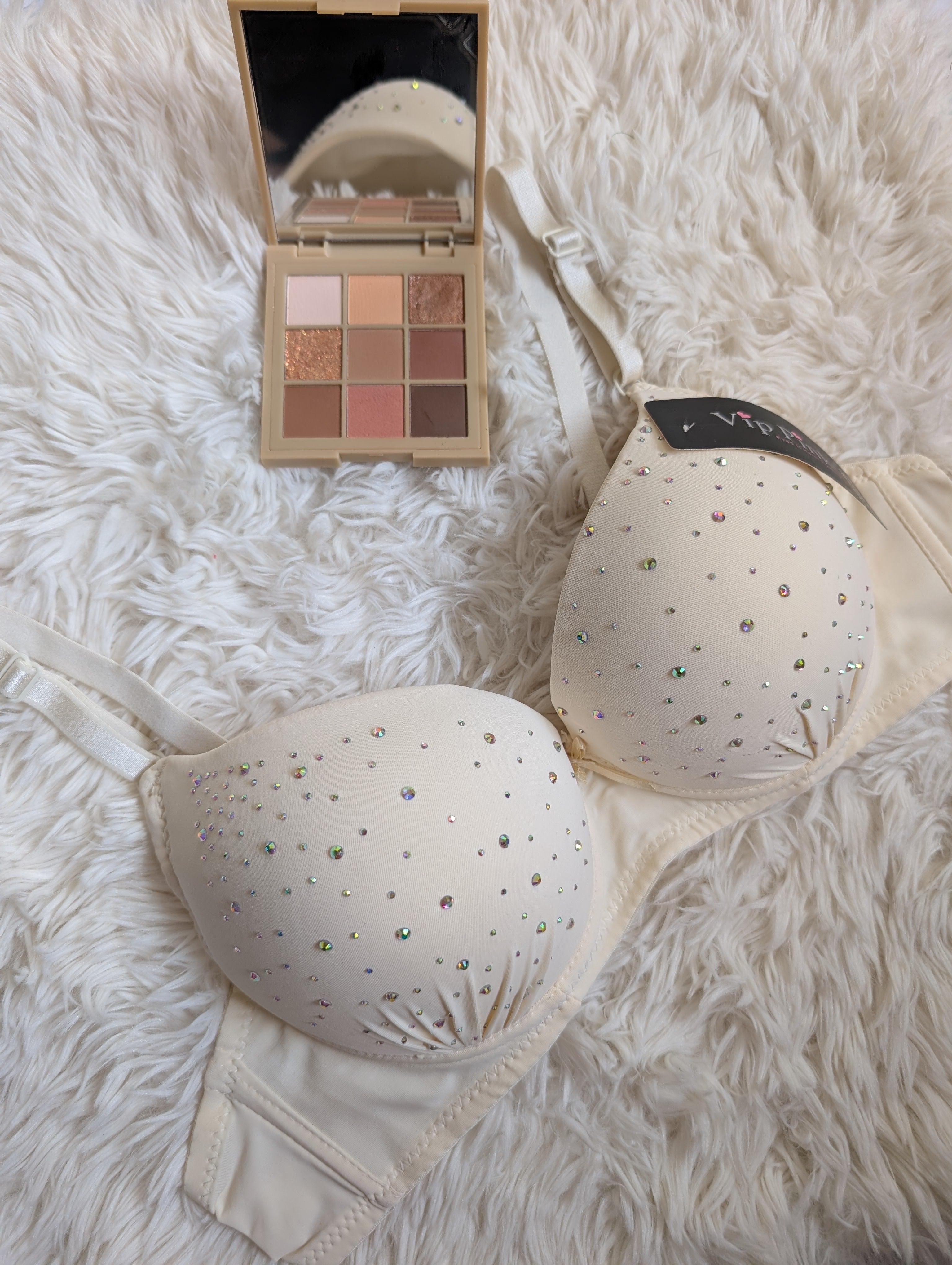 Glitz & Glam Rhinestone Studded Push-Up Bra
